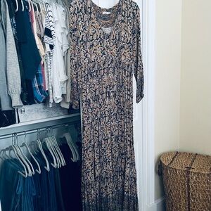Faherty Toluca Long Sleeve Maxi Dress